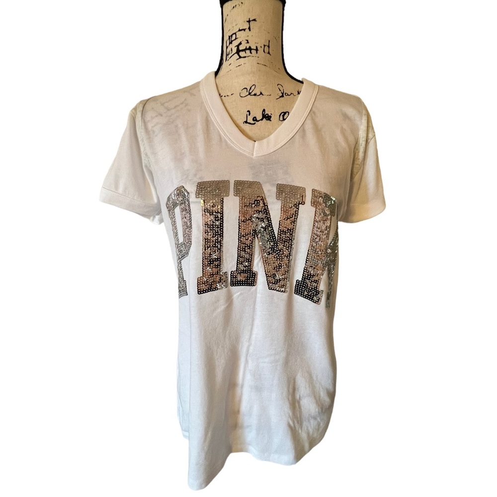 White PINK t-shirt large